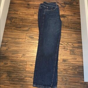 Warp + Weft Deep Indigo Straight Jeans